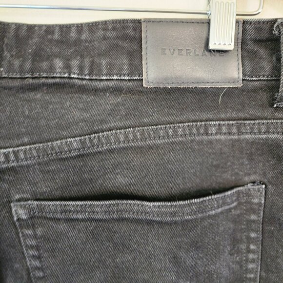Everlane The Curvy Way High Jeans Straight Leg Women 33R Organic Cotton Black - Picture 12 of 13